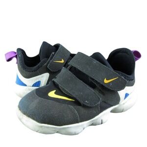 Nike Boys Sneaker‎ Size T 8 Medium Shoes Black Synthetic Hook & Loop